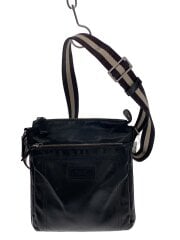 画像：ショルダーバッグ/レザー/ブラック/汚れ有/使用感有り