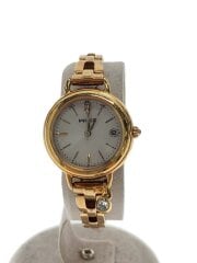 画像：ソーラー腕時計/アナログ/ホワイト/ゴールド/h0f8-r007505