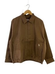 画像：ジャケット/M/コットン/ブラウン/無地/スウィングトップ