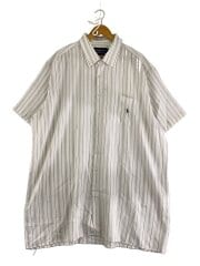 画像：半袖シャツ/XXL/コットン/WHT/ストライプ
