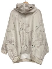 画像：ジップパーカー/--/ポリエステル/WHT/総柄/22SS14
