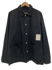 画像：24SS/SHORT COVERALL JACKET/カバーオール/L/コットン/BLK/無地