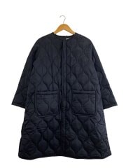画像：ARKLEY LONG W/ZIP/キルティングコート/36/NVY/無地/L212APQ2CO0215MJ//