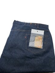 画像：70s/66後期/赤耳/ボタン裏2/ビッグサイズ/フラッシャー付/濃紺/ストレートパンツ