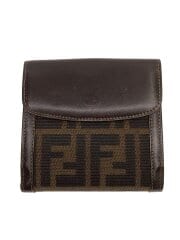 画像：ズッカ柄/2つ折り財布/キャンバス/BRW/総柄/レディース/2335-01695-079