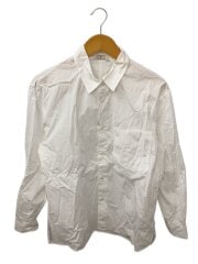 画像：長袖シャツ/46/コットン/WHT/無地/SH0193