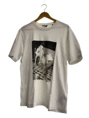 画像：Tシャツ/L/コットン/WHT/総柄