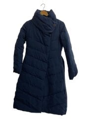 画像：ロングダウンジャケット/S/ポリエステル/BLU/無地