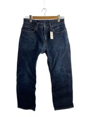 画像：ストレートパンツ/34/デニム/BLU/無地