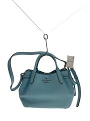 画像：ショルダーバッグ/レザー/BLU/無地