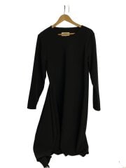 画像：長袖ワンピース/M/ポリエステル/BLK/無地/S32CU0017 S49304