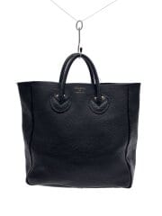 画像：トートバッグ/レザー/BLK/無地