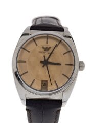 画像：アンバーダイヤル/クォーツ腕時計/アナログ/レザー/GLD/BRW/AR-1629