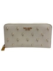 画像：パール エンベリッシュド ジップ アラウンド コンチネンタル ウォレット/牛革/WHT/K9985