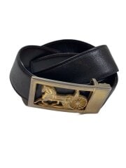 画像：ベルト/レザー/BLK/レディース