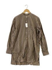画像：16FW/バンドカラーストライプシャツ/FREE/コットン/BEG/ストライプ//