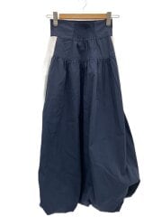 画像：ロングスカート/O/コットン/NVY/無地/61-27-1150-370