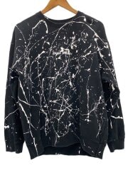画像：スウェット/XL/コットン/BLK/総柄/HBS-TOPS-0061