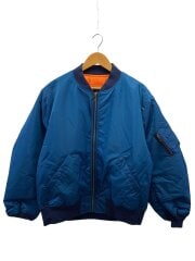 画像：フライトジャケット/L/ナイロン/BLU/無地/11-18-5607-139