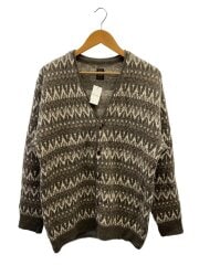 画像：カーディガン(厚手)/2/モヘア/GRY/総柄/BN-22FM-051