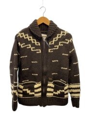 画像：カーディガン(厚手)/1/ウール/BRW/総柄/142MADT-KNM04