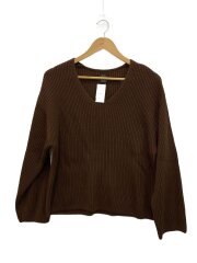 画像：ニット・セーター(厚手)/2/ウール/BRW/無地/BN-19FL-028