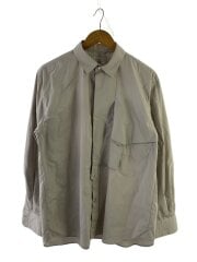 画像：長袖シャツ/--/コットン/GRY/無地