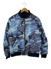 画像：15SS/REBERSIBLE COTTON MA-1/L/コットン/BLU/カモフラ