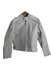 画像：シングルライダースジャケット/M/ホワイト