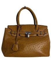 画像：briller/トートバッグ/レザー/イエロー/無地