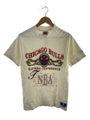 画像：Tシャツ/M/コットン/クリーム/USA製/CHICAGO BULLS