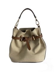 画像：ショルダーバッグ/キャンバス/ベージュ/AURA MINI DRAWSTRING