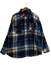 画像：長袖シャツ/XL/アクリル/ブルー/チェック/CPOシャツ/KINGSROAD//