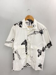 画像：半袖シャツ/--/コットン/WHT/総柄