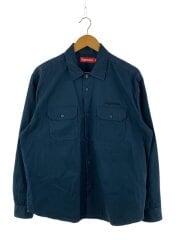 画像：長袖シャツ/M/コットン/NVY/SNOW WHITE/ワークシャツ