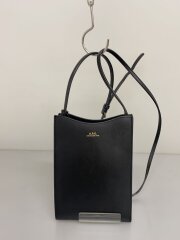 画像：Jamie/ネックポーチ/ショルダーバッグ/レザー/BLK/無地