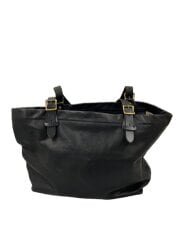画像：bono-buckle tote/レザー/BLK//