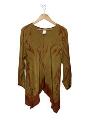 画像：長袖ブラウス/M/シルク/KHK/J0144FB911