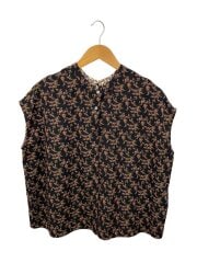 画像：パターンミックスブラウス/半袖ブラウス/FREE/BLK/1152-201MK