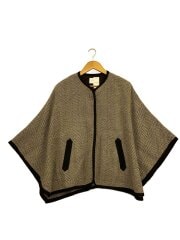 画像：ポンチョ/--/ウール/GRY/ヘリンボーン/1625-162-4133