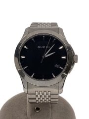 画像：クォーツ腕時計/アナログ/BLK/SLV/126.4