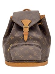 画像：1)ミニ・モンスリ_モノグラム・キャンバス/PVC/BRW