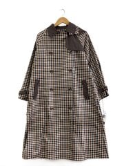 画像：レインコート/M/ポリエステル/BRW/チェック/1AQ41015-15
