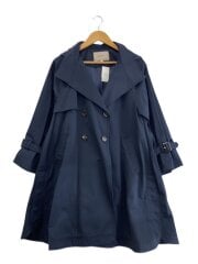 画像：フード付き/トレンチコート/2/ポリエステル/NVY/43122560