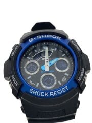 画像：腕時計/デジアナ/ラバー/BLK/AW-591