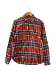 画像：長袖シャツ/XS/コットン/RED/チェック