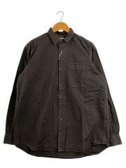 画像：長袖シャツ/M/コットン/BLK/無地/HB-S4402//