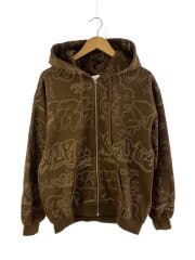 画像：ジップパーカー/L/コットン/BRW/101234012003