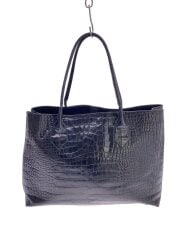 画像：peroni firenze/トートバッグ/レザー/BLK/無地