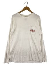 画像：長袖Tシャツ/L/コットン/WHT//
